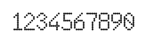 6×10数字点阵字体 ddN610AA0182
