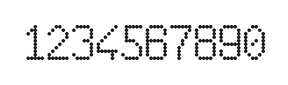 6×10数字点阵字体 ddN610AA0185