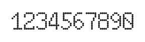 6×10数字点阵字体 ddN610AA0187