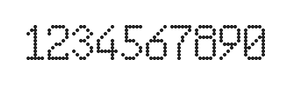 6×10数字点阵字体 ddN610AA0188