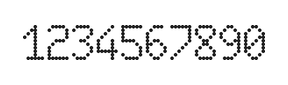 6×10数字点阵字体 ddN610AA0189