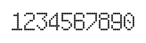 6×10数字点阵字体 ddN610AA0190