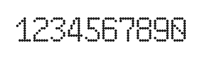 6×10数字点阵字体 ddN610AA0192
