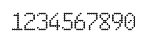 6×10数字点阵字体 ddN610AA0193