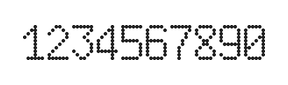 6×10数字点阵字体 ddN610AA0195