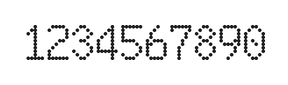 6×10数字点阵字体 ddN610AA0197