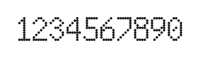 6×10数字点阵字体 ddN610AA0198