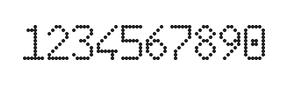 6×10数字点阵字体 ddN610AA0203