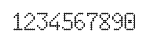 6×10数字点阵字体 ddN610AA0204