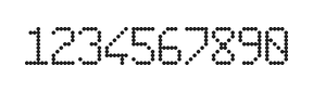 6×10数字点阵字体 ddN610AA0206