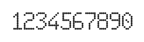 6×10数字点阵字体 ddN610AA0209