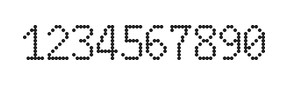 6×10数字点阵字体 ddN610AA0212