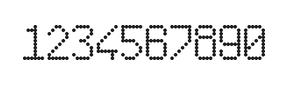 6×10数字点阵字体 ddN610AA0213