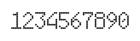 6×10数字点阵字体 ddN610AA0215