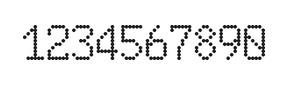6×10数字点阵字体 ddN610AA0216