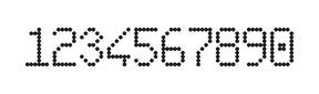 6×10数字点阵字体 ddN610AA0218