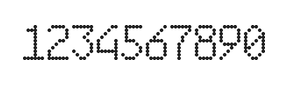 6×10数字点阵字体 ddN610AA0219