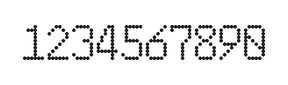 6×10数字点阵字体 ddN610AA0222