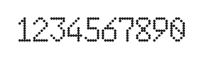 6×10数字点阵字体 ddN610AA0224