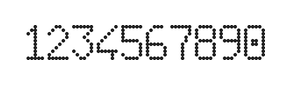6×10数字点阵字体 ddN610AA0225