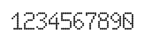 6×10数字点阵字体 ddN610AA0226