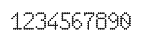 6×10数字点阵字体 ddN610AA0231