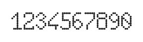 6×10数字点阵字体 ddN610AA0232