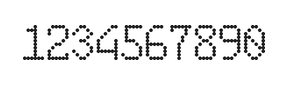 6×10数字点阵字体 ddN610AA0233
