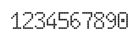 6×10数字点阵字体 ddN610AA0235