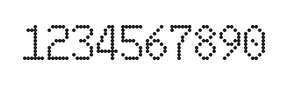 6×10数字点阵字体 ddN610AA0237