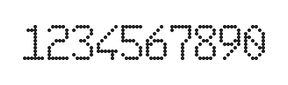 6×10数字点阵字体 ddN610AA0238