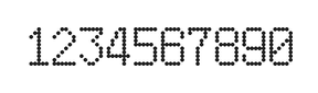 6×10数字点阵字体 ddN610AA0239