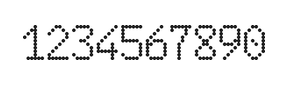 6×10数字点阵字体 ddN610AA0240