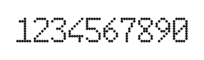 6×10数字点阵字体 ddN610AA0246