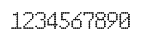 6×10数字点阵字体 ddN610AA0247