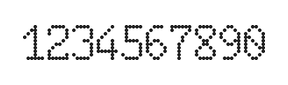 6×10数字点阵字体 ddN610AA0248