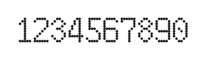 6×10数字点阵字体 ddN610AA0249