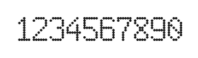 6×10数字点阵字体 ddN610AA0252