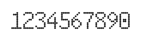 6×10数字点阵字体 ddN610AA0256