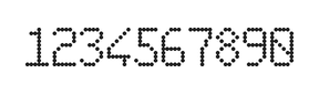 6×10数字点阵字体 ddN610AA0257
