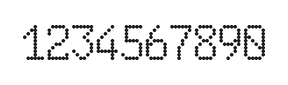 6×10数字点阵字体 ddN610AA0273