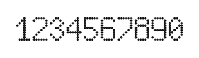 6×10数字点阵字体 ddN610AA0278