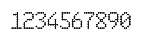 6×10数字点阵字体 ddN610AA0283