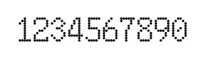 6×10数字点阵字体 ddN610AA0286