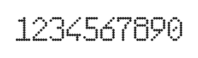 6×10数字点阵字体 ddN610AA0288