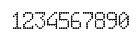 6×10数字点阵字体 ddN610AA0289