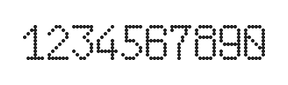6×10数字点阵字体 ddN610AA0292