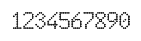 6×10数字点阵字体 ddN610AA0293