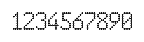 6×10数字点阵字体 ddN610AA0294