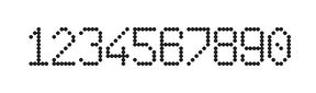 6×10数字点阵字体 ddN610AA0295